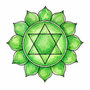 Heart Chakra lotus artwork