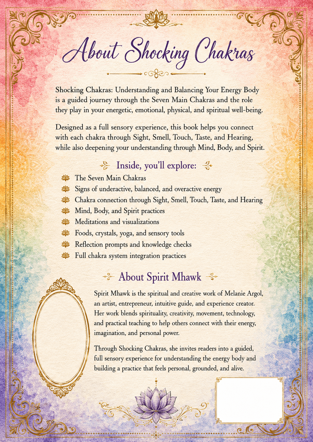 Shocking Chakras back cover used as design reference